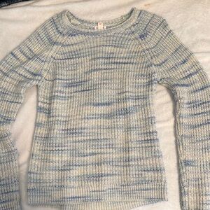 Cat & Jack Blue and White Crew Neck Sweater